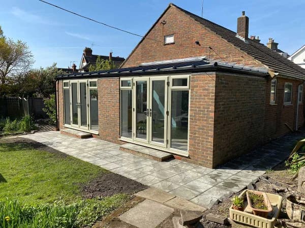 Completed house extension by Dancy Building Contractors